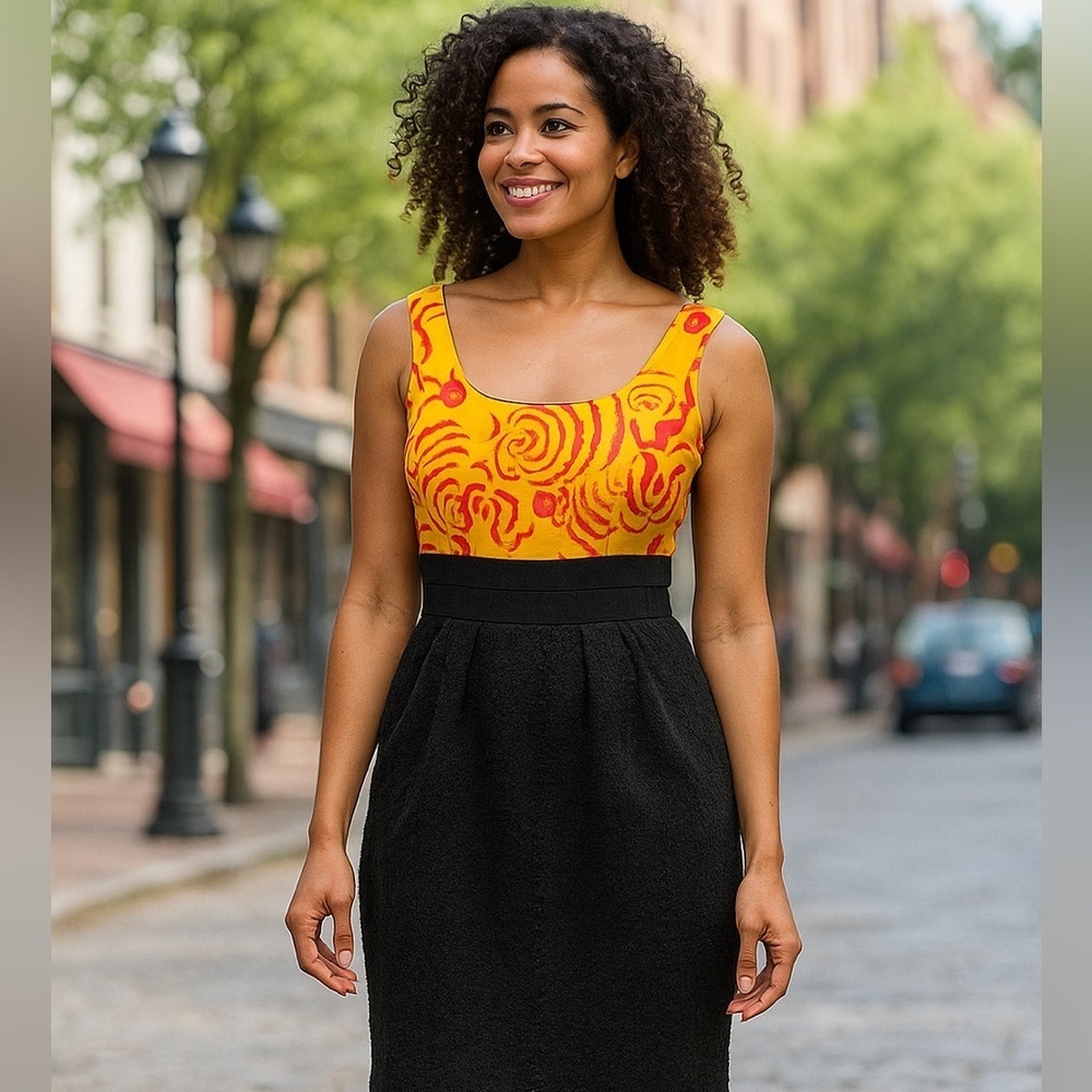Rachael Roy Shanghai chic ochre lotus size 0 NWT